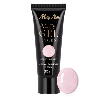 Molly Nails Acrylgel Hema/di-Hema free Pink Sparkle, 30ml