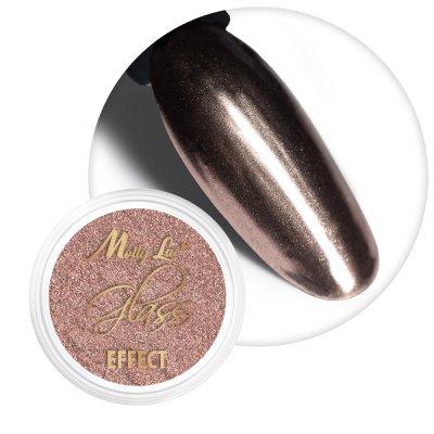 Prášok na nechty Glass Effect Brown - 10