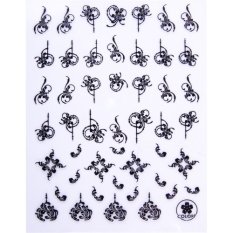 Nálepky na nehty ornamenty černé - CB-176