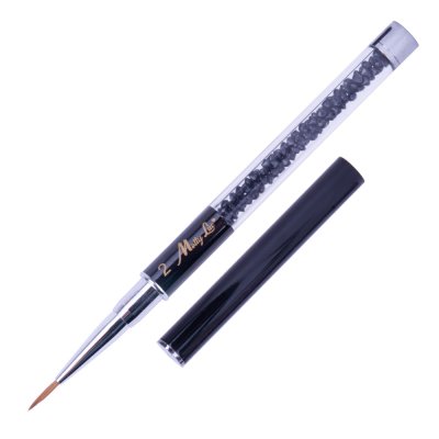 MollyLac Zdobiaci štetec čierny s vrchnákom 10mm č.2