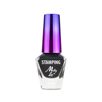 Lak na razítkování nehtů Molly Lac 10ml - č. 2 - černý