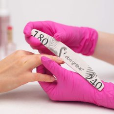 25x Pilník na nechty Aba Group Slim flamingo balený 180/240 - loďka