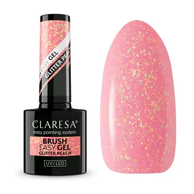 CLARESA® Brush Easy Gel GLITTER PEACH, 5g