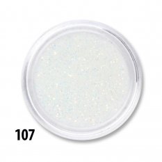 Glitrový prach - biely - 107