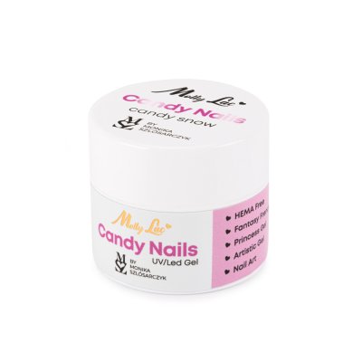 MollyLac Candy Nails UV/LED Gel Candy Snow, 5g