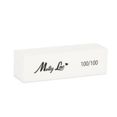 Blok na nehty MollyLac - bílý 100/100