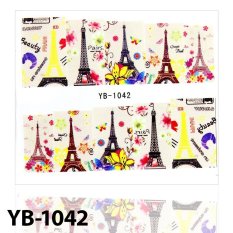 Vodní nálepky na nehty Paris YB-1042