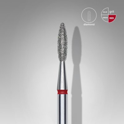 Diamantový brúsny nadstavec Staleks Expert - flame red FA10R021/8