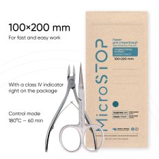 Microstop Sterilizačné - kraftové sáčky ECO 100x200mm - 100ks