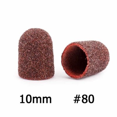 Brúsne klobúčiky hnedé 10mm, drsnosť 80, 10ks