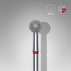 Diamantový brúsny nadstavec Staleks Expert - ball red FA01R050
