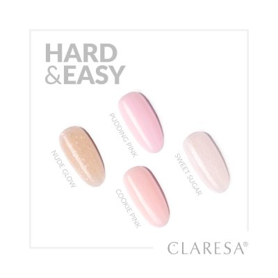 CLARESA® Stavební gel na nehty HARD & EASY Builder gel NUDE GLOW, 45g