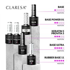 Gél lak CLARESA® Base Power 01 - číry, 5g