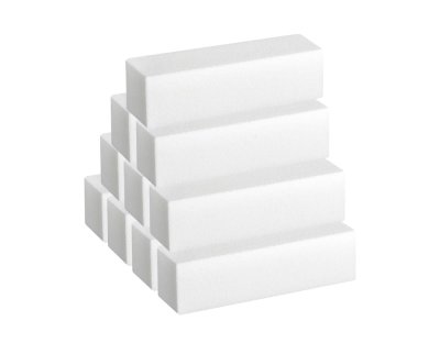 10 x fehér körömblokk 100/100