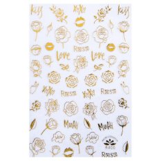 Körömmatricák Gold rose R400