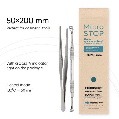 Microstop Sterilizačné - kraftové sáčky ECO  50x200mm - 100ks