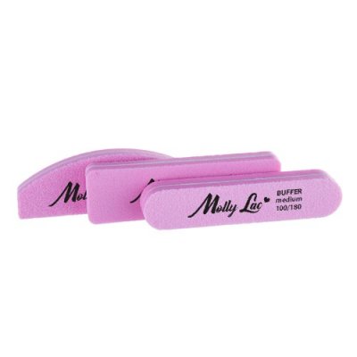 Penový pilník na nechty mini ružový 100/180 - loďka