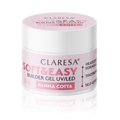 CLARESA® Stavebný gél na nechty SOFT & EASY Builder gel PANNA COTTA, 12g