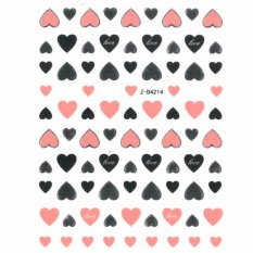 Tenké nálepky na nechty srdiečka love Z D4214 Nude