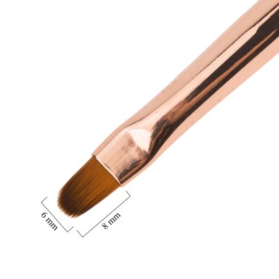 Oboustranný štětec na gel a zdobení AlleLac - oválný 6mm + tenký 9mm