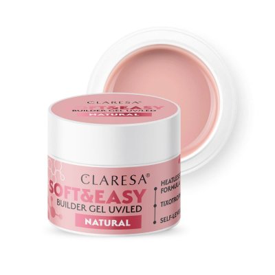 CLARESA® Stavební gel na nehty SOFT & EASY Builder gel NATURAL, 12g