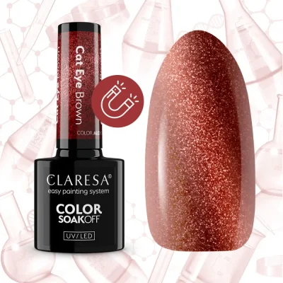 Gel lak CLARESA® CAT EYE BROWN, 5g