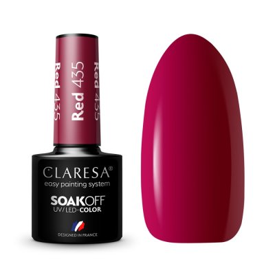 Gel lak CLARESA® RED 435, 5g