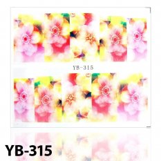 Vodolepky na nechty kvety YB-315