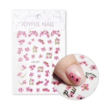 Nálepky na nechty - French Flowers CM-047