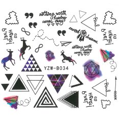 Körömmatricák Geometriai YZW-B034