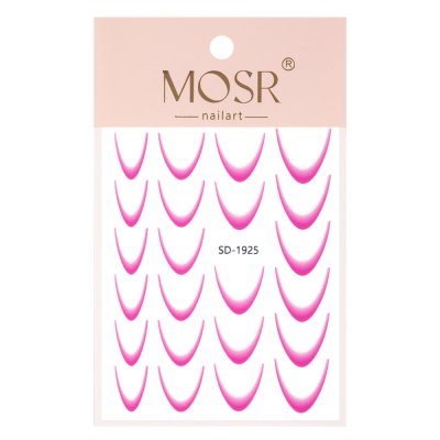 Nálepky na francúzsku manikúru Gradient French Ombre Dark Pink SD-1925