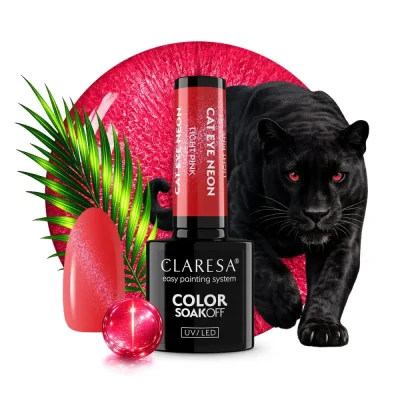 Gel lak CLARESA® CAT EYE NEON Light Pink, 5g