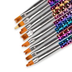 Sada štetcov na ombre techniku a zdobenie, 8ks - rainbow