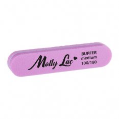 Penový pilník na nechty mini rovný ružový 100/180 - zaoblený