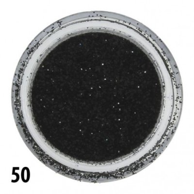 Glitrový prach - čierny - 50