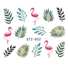 Vodolepky na nechty flamingo, listy STZ-832
