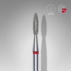 Diamantový brúsny nadstavec Staleks Expert - flame red FA10R021/8