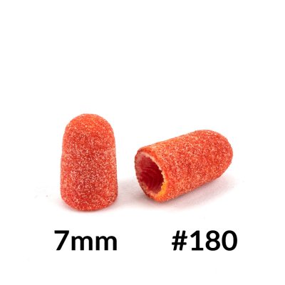 Fabric Podo narancssárga csiszolósapkák 7mm, szemcsefinomság 180, 10db