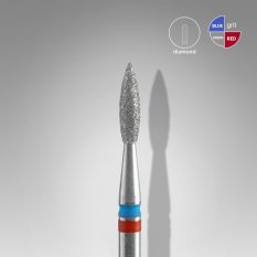 Diamantová fréza Staleks Expert - “flame” red-blue - FA11RB021/8