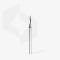 Diamantová fréza STALEKS Expert Pointed Flame - červená, FA11B018/8 (1,8mm/8mm)