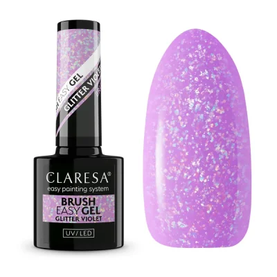 CLARESA® Brush Easy Gel  GLITTER VIOLET, 5g