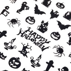 Tenké nálepky na nechty - HALLOWEEN čierne MS-C304