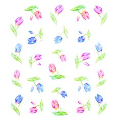 5D körömmatricák - tulipánok - Z D3691