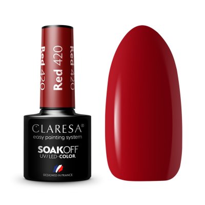 Gel lak CLARESA® RED 420, 5g