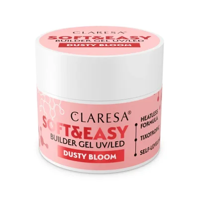CLARESA® Stavebný gél na nechty SOFT & EASY Builder gel DUSTY BLOOM, 45g
