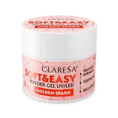 CLARESA® Stavebný gél na nechty SOFT & EASY Builder gel GOLDEN SPARK, 45g