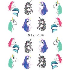 Vodotiskové nálepky na nehty Unicorn STZ-636