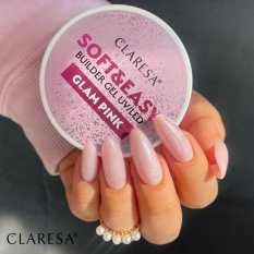 CLARESA® Körömépítő gél SOFT & EASY Builder gel GLAM PINK, 12g