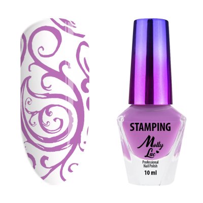 Lak na pečiatkovanie nechtov Molly Lac 10ml  - č. 6 - ružový
