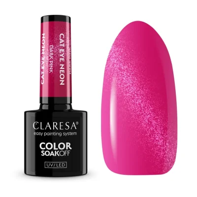 Gél lakk CLARESA® CAT EYE NEON Dark Pink, 5g